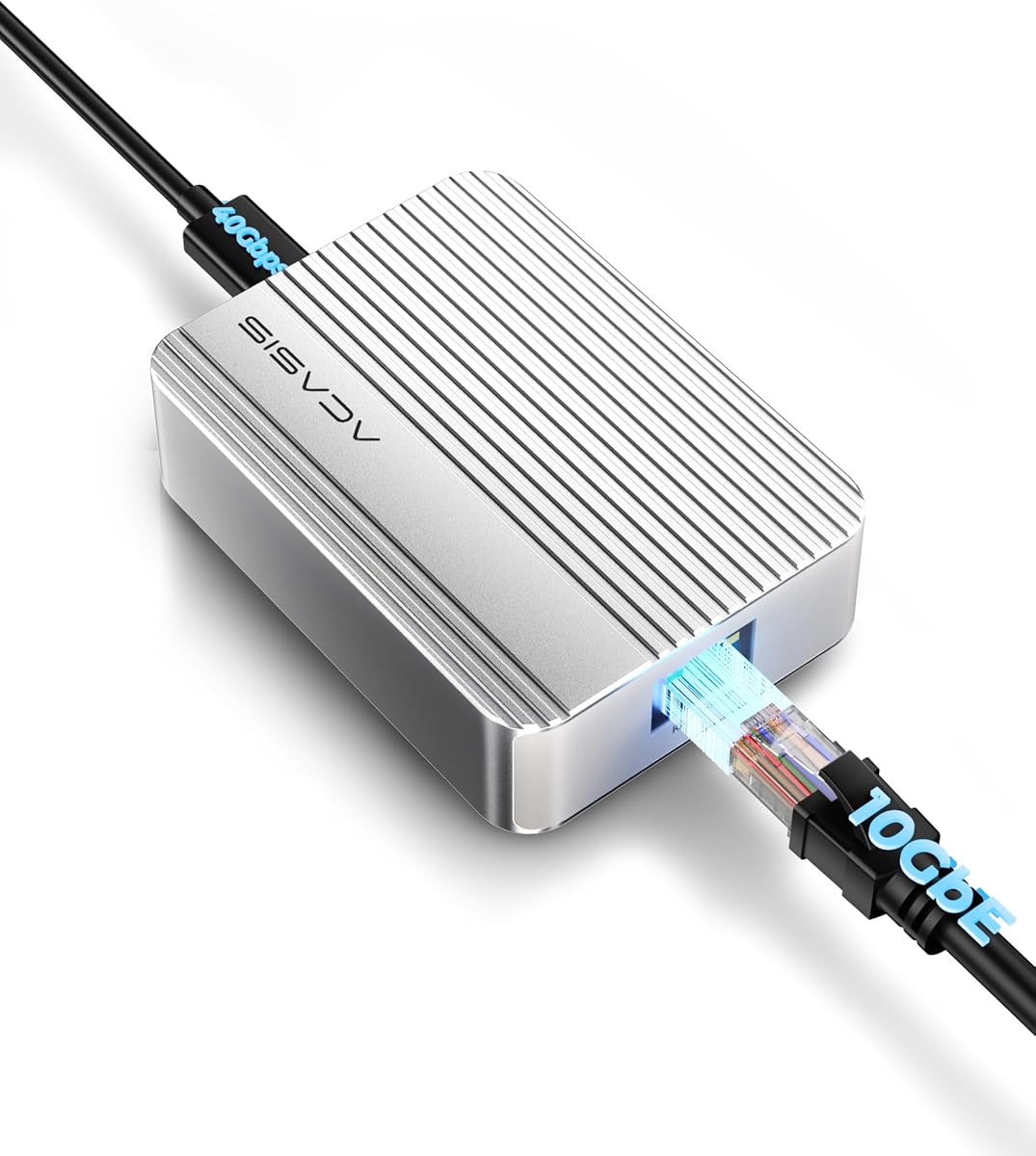 ACASIS USB4 to10gb ethernet Adapter High-Speed USB C to Network Adapter Only Compatible Thunderbolt3/4/USB4 Aluminum Housing10g ethernet adapter Supports10/5/2.5/1Gbps/100Mb/s for Mac OS/Windows/Linux