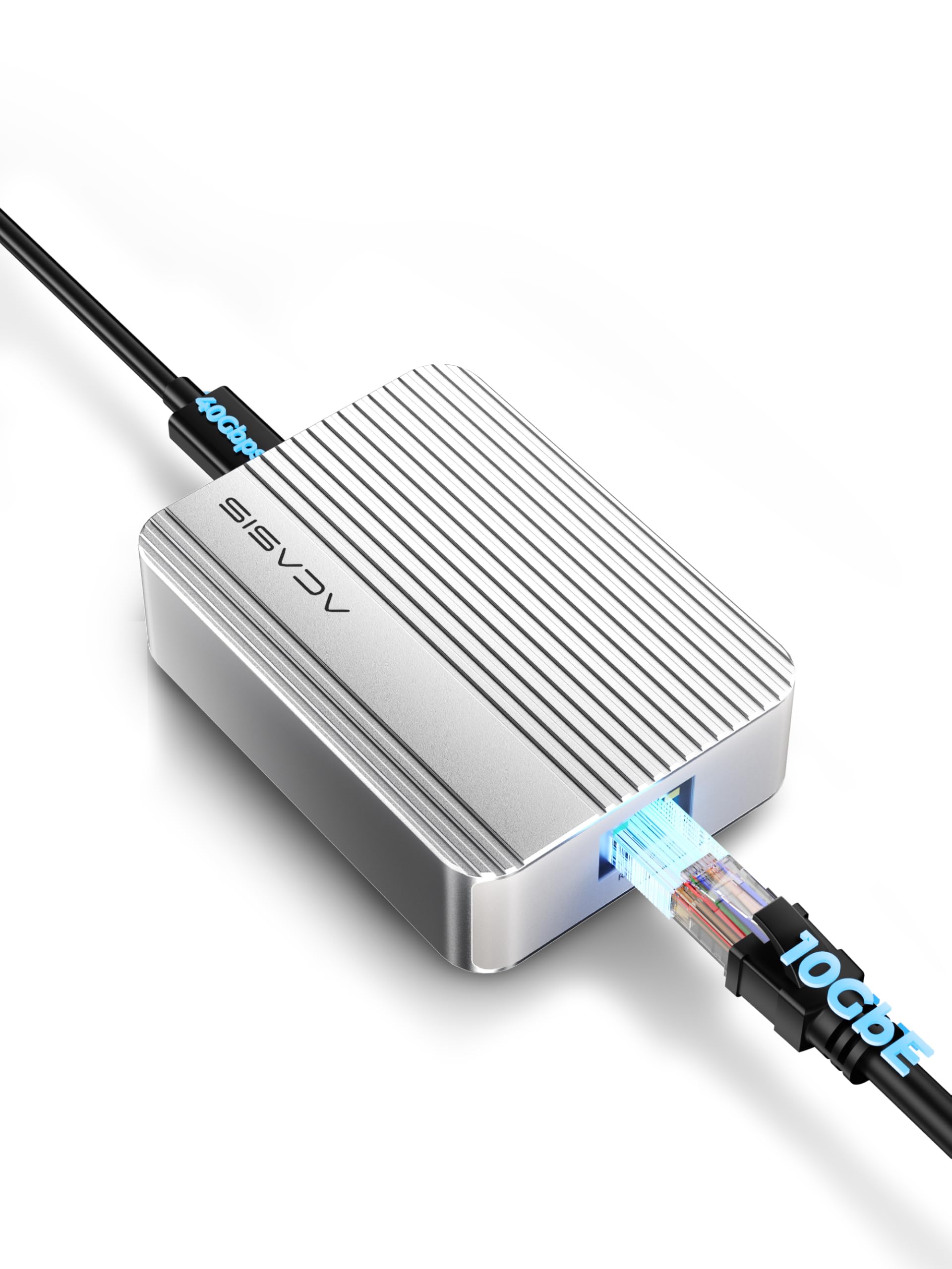 ACASIS USB4 to10gb ethernet Adapter High-Speed USB C to Ethernet Adapter Only CompatibleThunderbolt3/4/USB4 Aluminum Housing10gb ethernet Adapter Supports10/5/2.5/1Gbps/100Mb/s for Mac/Windows/Linux