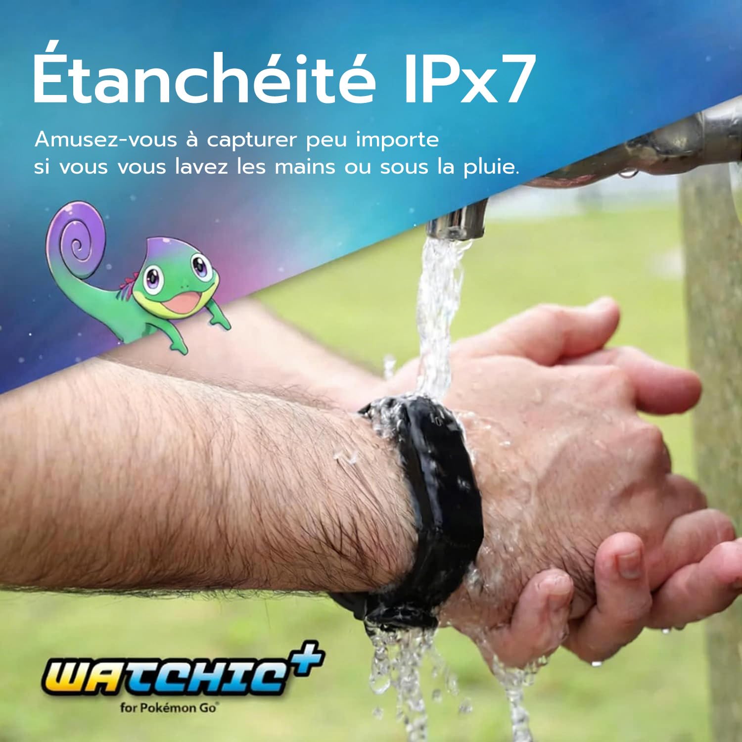 Mcbazel Brook Auto Catch Watchic Plus pour Poke Mon Go, Prise en Charge de la Connexion à Deux appareils/Attrape Automatique/Étanche/Rétroaction de Vibration/Capteur Automatique élégant - Rouge