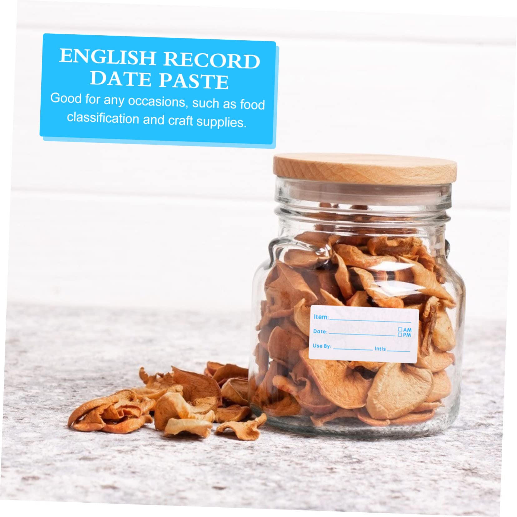Lurrose 10rotoli Etichette Adesive Per Alimenti Stickers Scrivibili Per Data Per e Congelatore Facili Rimuovere Residui Etichette Per Barattoli e Contenitori