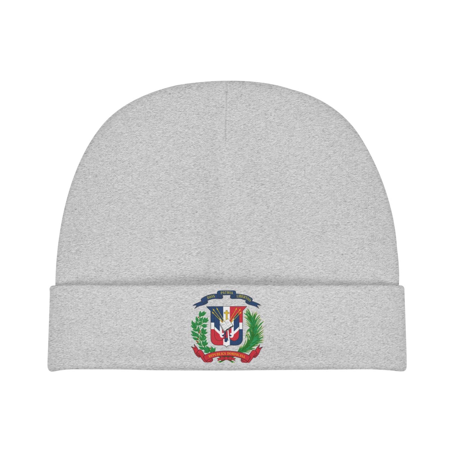 National Emblem of Dominican Baby Beanies Cap Children's Winter Knitted Hat Toddler Warm Infant Knit Hats Gray