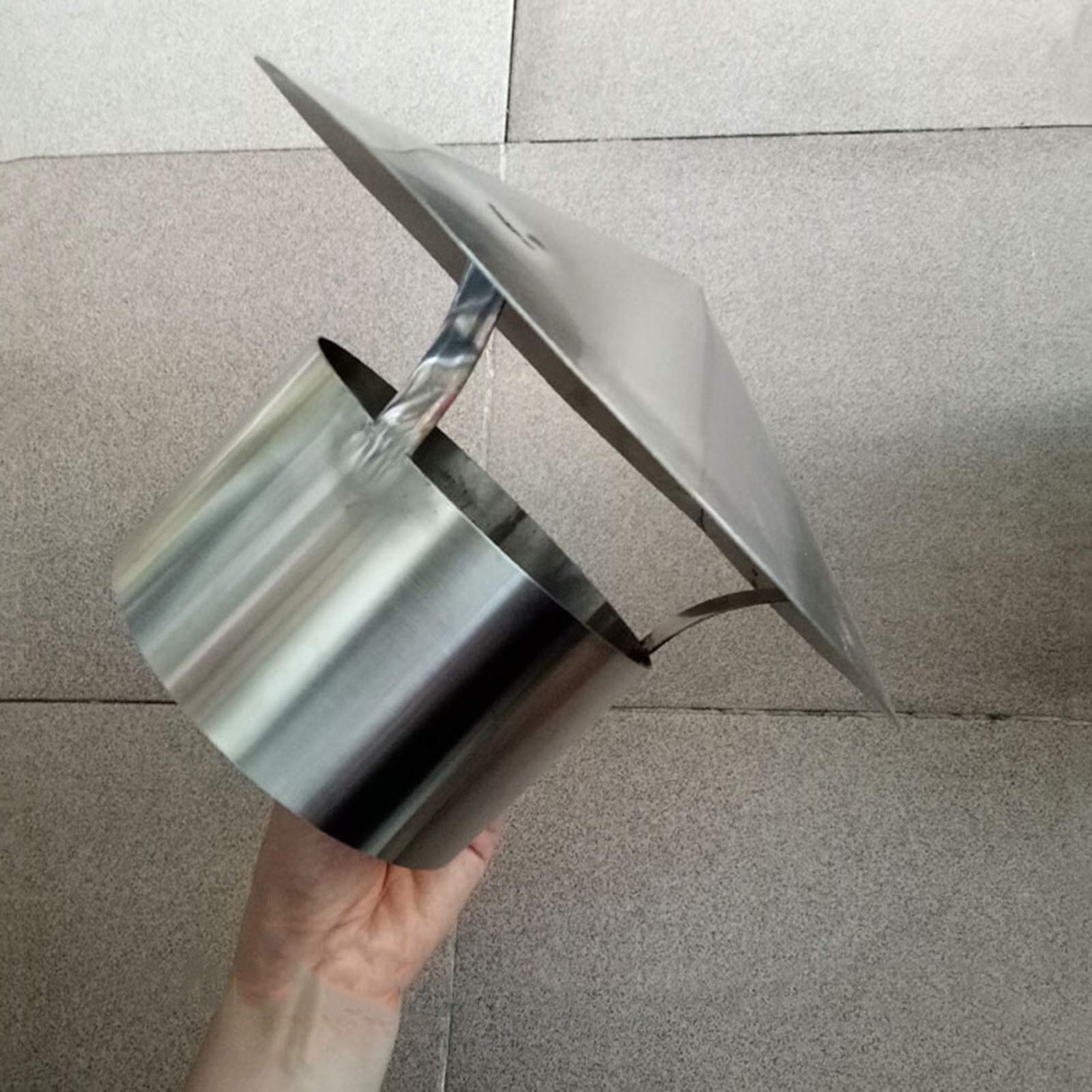 Generisch Tapa de ventilación redonda impermeable de acero inoxidable para chimenea, tubo de extracción de humo, protección contra la lluvia, protección contra el calor, tubo de extracción, 80 mm