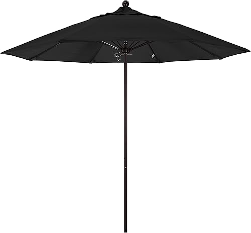 California Umbrella Paraguas comercial para patio de la serie Venture, Negro - Azul (Air Blue),Aruba,Beige,Negro -,Cabana Classic,Cabana