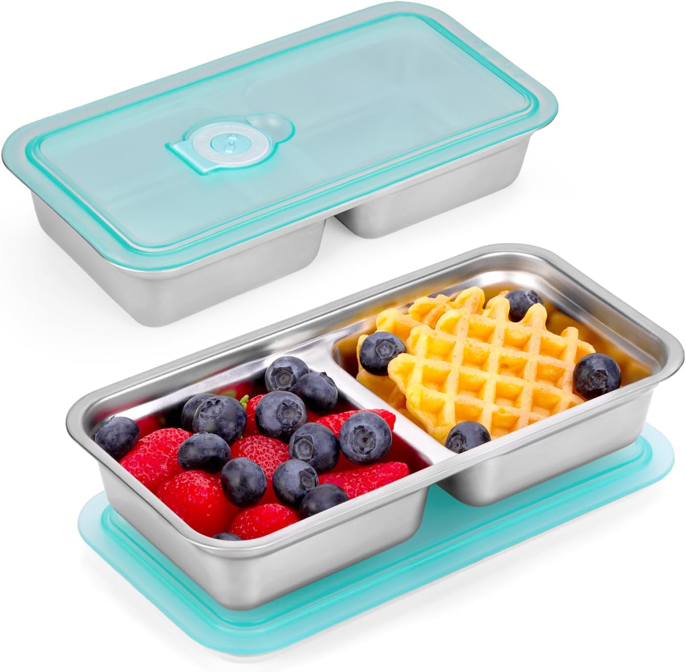 4Pcs Grab and Go Snack Containers, Stainless Steel Snack Container For Snacks Dips Takeout, Travel and Outdoor Camping