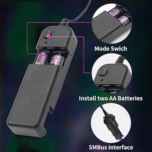 Vista 34 de Ourbest Luces de neón con retroiluminación EL, panel electroluminiscente cortable, hoja de lámpara de papel, luces suaves para bricolaje, 3 modos