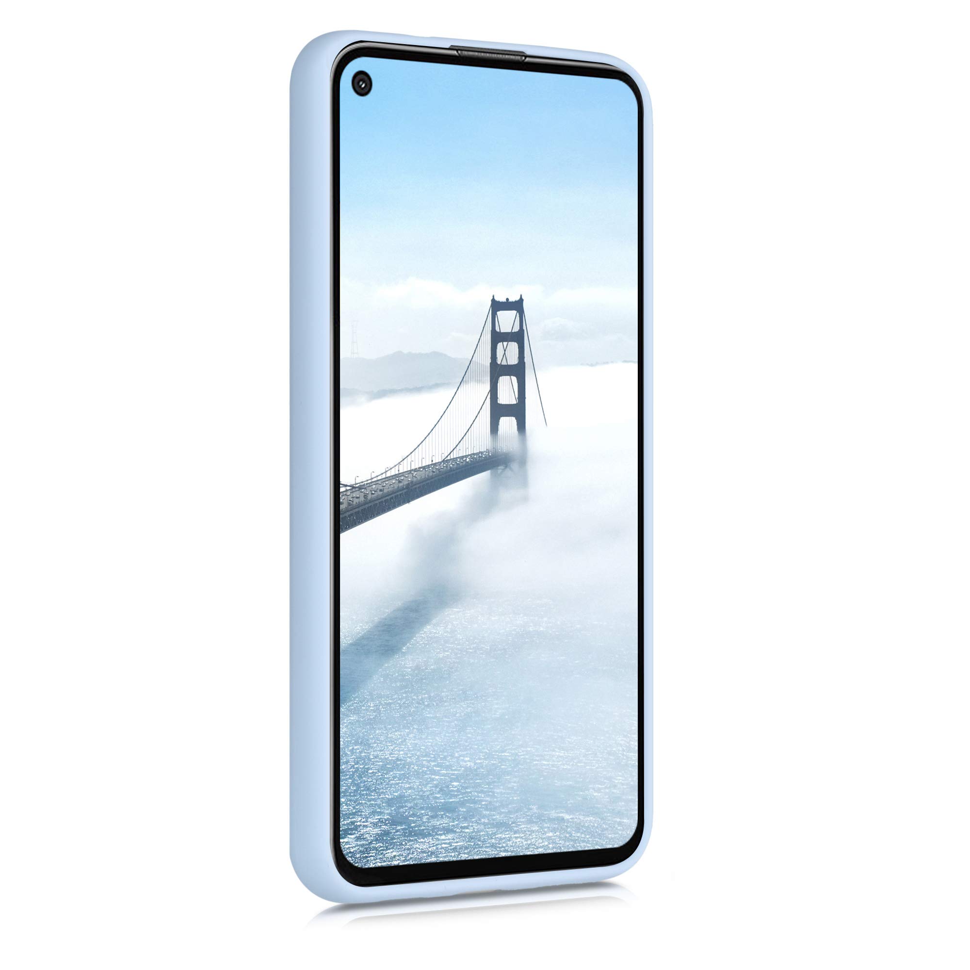 kwmobile Case Compatible with Google Pixel 4a 5G Case - Soft Slim Protective TPU Silicone Cover - Light Blue Matte