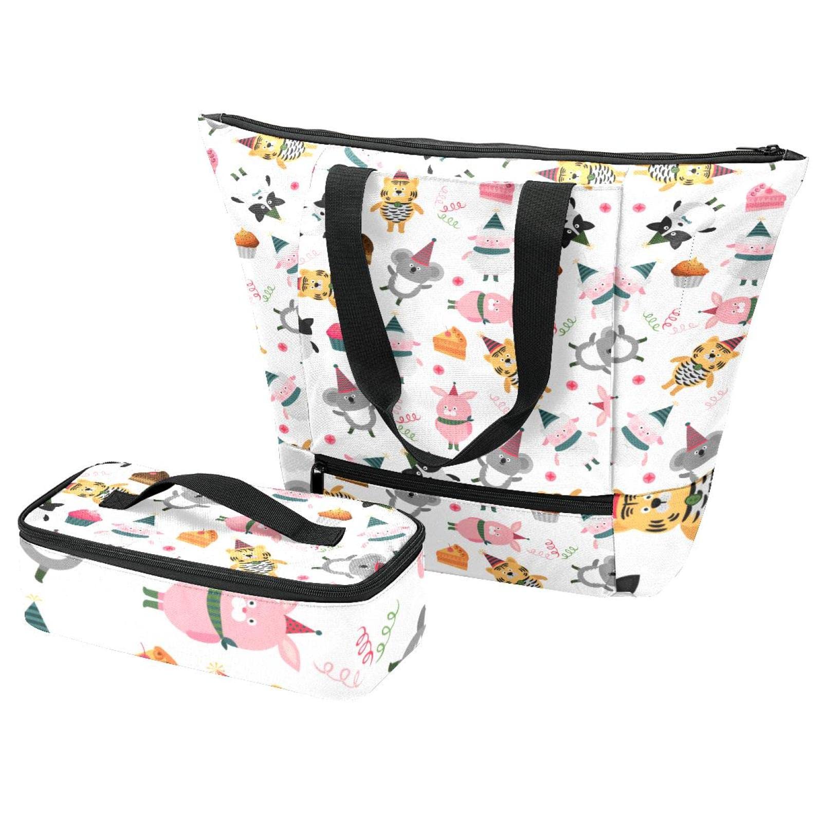 Sac à main à bandoulière et pochette isotherme pour le déjeuner au bureau ou à l'école