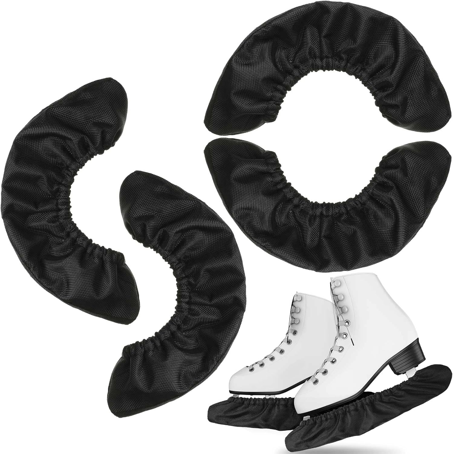 2 Pairs Ice Skate Guards Hockey Ice Skate Blade Covers Absorbent Figure Ice Skate Soakers Skate Hockey Accessories Oxford Fabric Skating Soakers Cover Blades for Kid Youth Adult Men Women Boy Girl : Sports & Outdoors