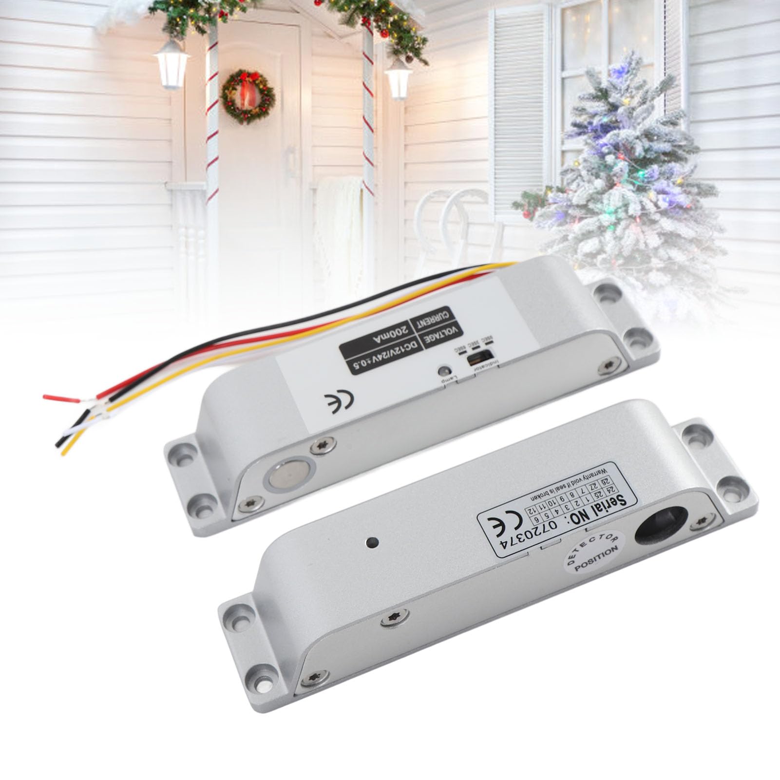Bloqueo de Perno de Caída Eléctrica, DC12 24 V Mode NC Fall Fall Safe Deadbolt Lock con Retraso de Tiempo Adecuado para Puertas de Fuego de Madera Montada Superficie de la