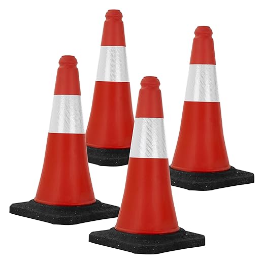 ECD Germany Verkehrsleitkegel Set mit 4 Stück