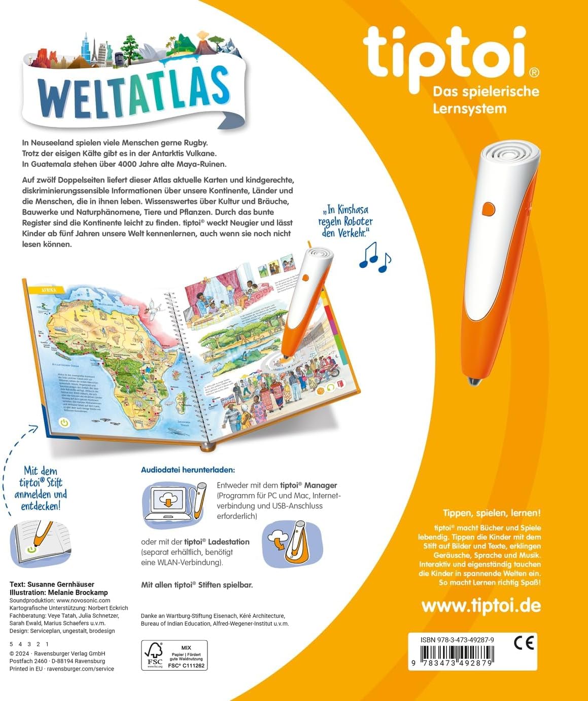 tiptoi Set: Weltatlas Kinderbuch & Interaktiver Stift – Vorschau 3