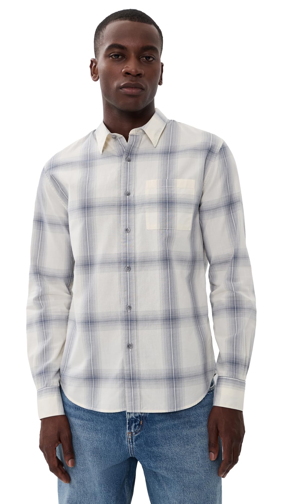 Vince Men's Townes Plaid Long Sleeve Shirt