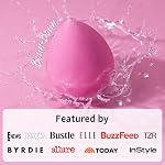 BEAKEY Makeup Sponge Set, 5 Pcs Pink Beauty Sponges for Blending | for Flawless Application of Liquid Foundation, Cream, and Powder, Latex-Free Vegan and Cruelty-Free, Wet or Dry Use, Reusable
