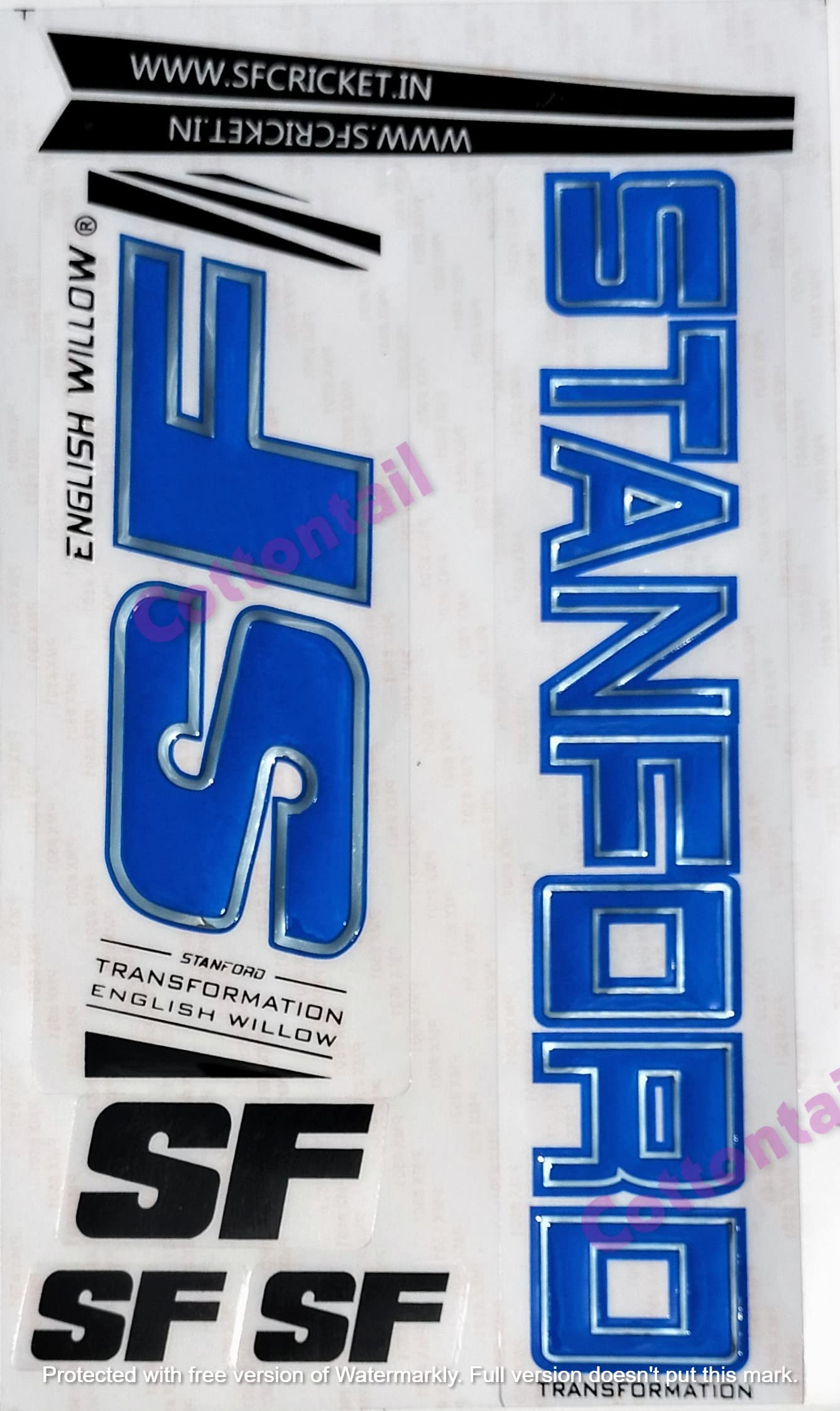 COTTONTAIL | 3D TRNSFRMTN Edition | English Willow | Embossed Cricket Bat Sticker | Blue (B0BGLZH8SL) Amazon Price History, Amazon Price Tracker