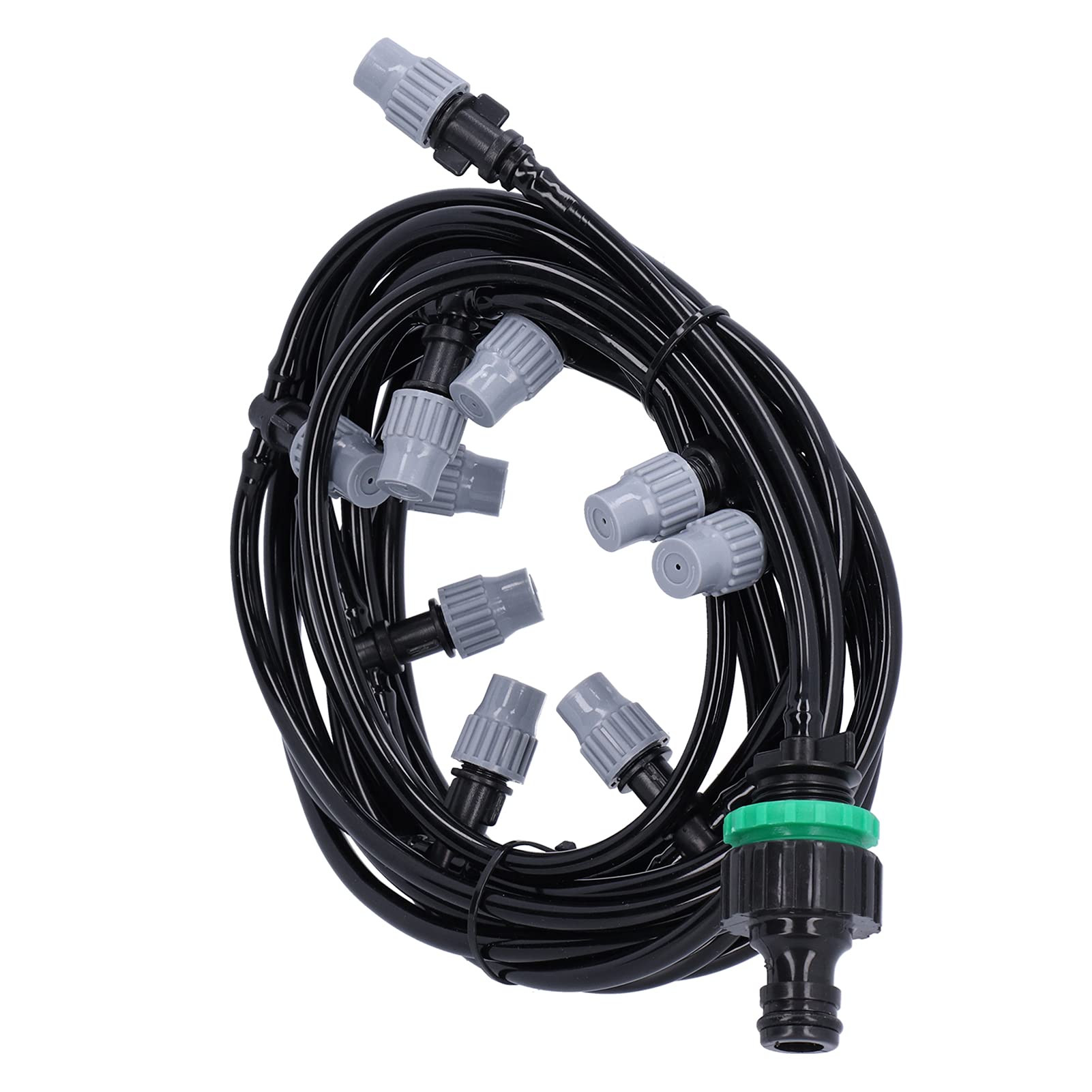 Tropfbewässerungssystem Set, 10 m Schnellanschluss System mit automatischer Gartenbewässerung und Sprühnebelanlage inklusive 10 Düsen für Gewächshaus, Blumenbeet, Rasen und Terrasse