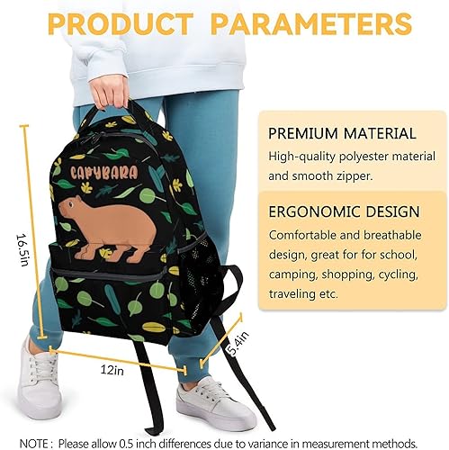 Miniatura 3 de Mochila para niñas, mochilas escolares para niños y niños, bonita bolsa de libros de animales de 17 pulgadas, bolsas de libros para niñas para