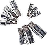 Vista 7 de Qnkaa Spline Juego de puntas de zócalo 10pcs Cuadrado Triple Plata M4 - M18