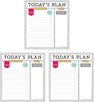 Amazon.com: Carson Dellosa Today's Plan Notepad 3-Pack Set, Note Pads ...