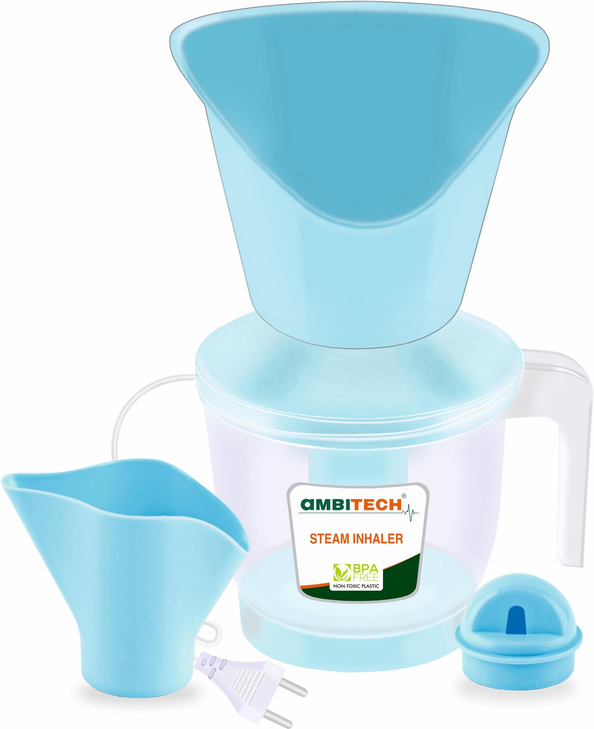 AmbiTech 3 in 1 Steamer with 1 Year Replacement Warranty Steam Inhaler Facial Vaporizer for Cold & Cough| Multi Colour
