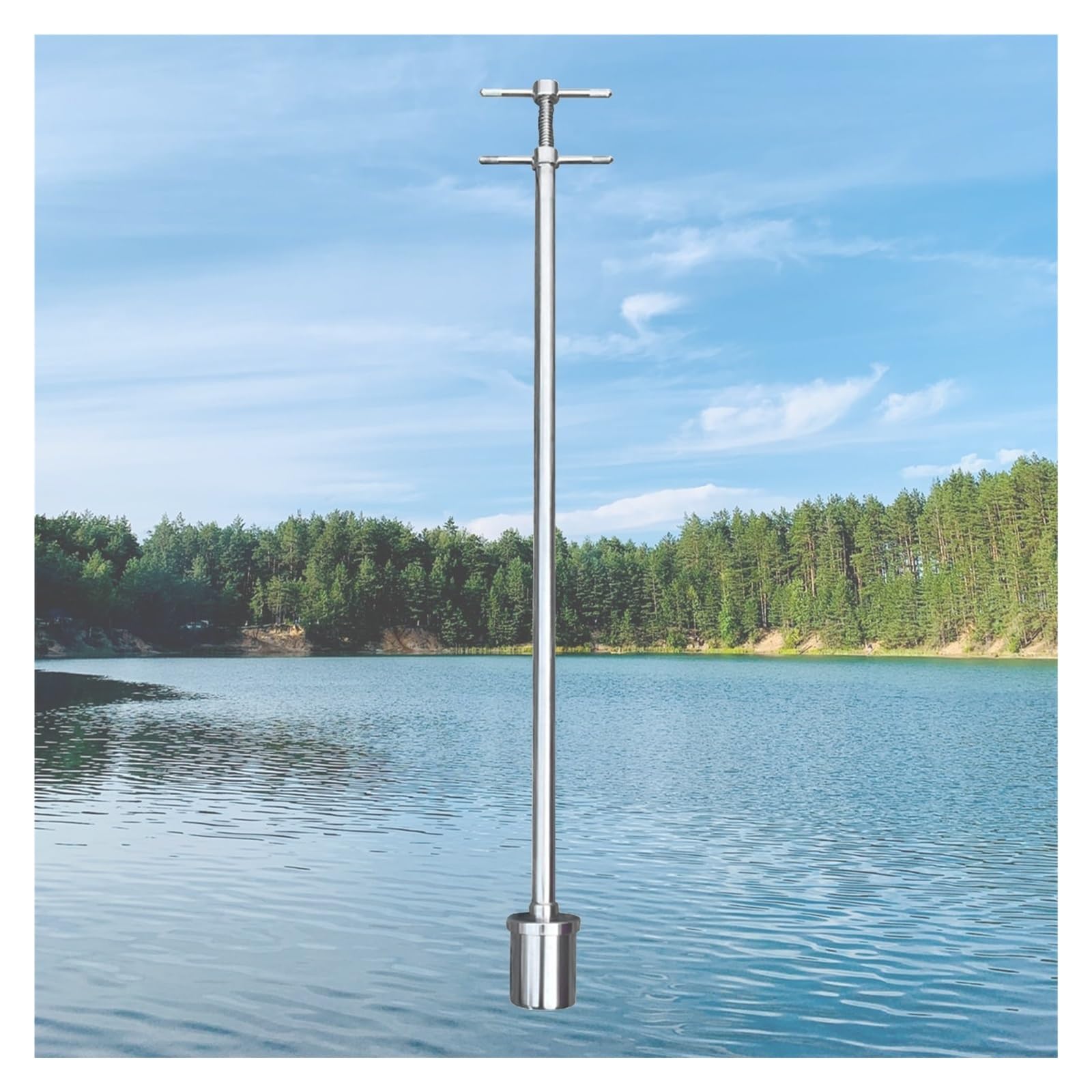 MRVAKDYDI Viscous Liquid Sampler, Retractable Water Sampler Plant Dipper 100-1000mL 50-150cm 304 Stainless Steel(100ml,L 100cm(3.3ft))