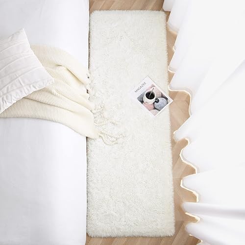 Miniatura 64 de Jelymark - Alfombra de interior peluda, mullida y supersuave para dormitorio, de 3 x 5 pies, para sala de estar, decoración del hogar, dormitorio