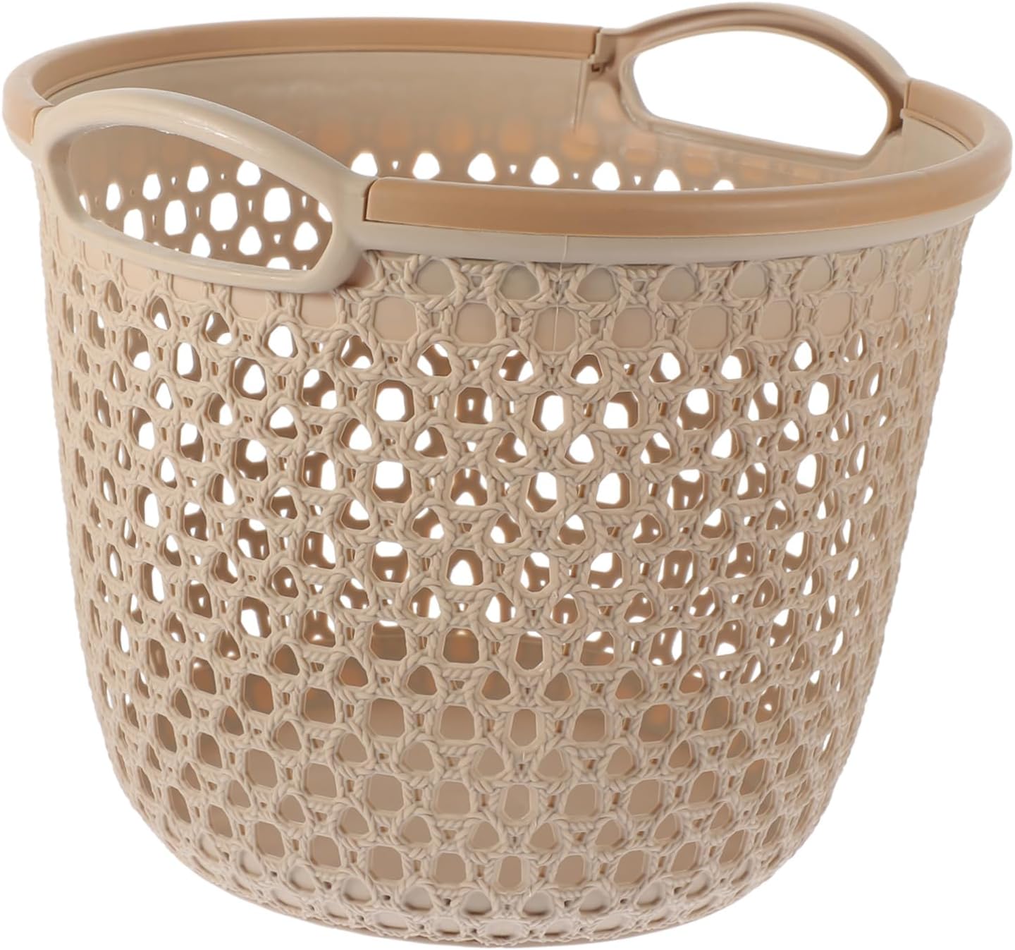 Hollow Out Laundry Hamper with Handle Medium Capacity Dirty Clothes Basket for Bathroom and Bedroom Storage Lightweight Portable Organizer with Breathable Design Light