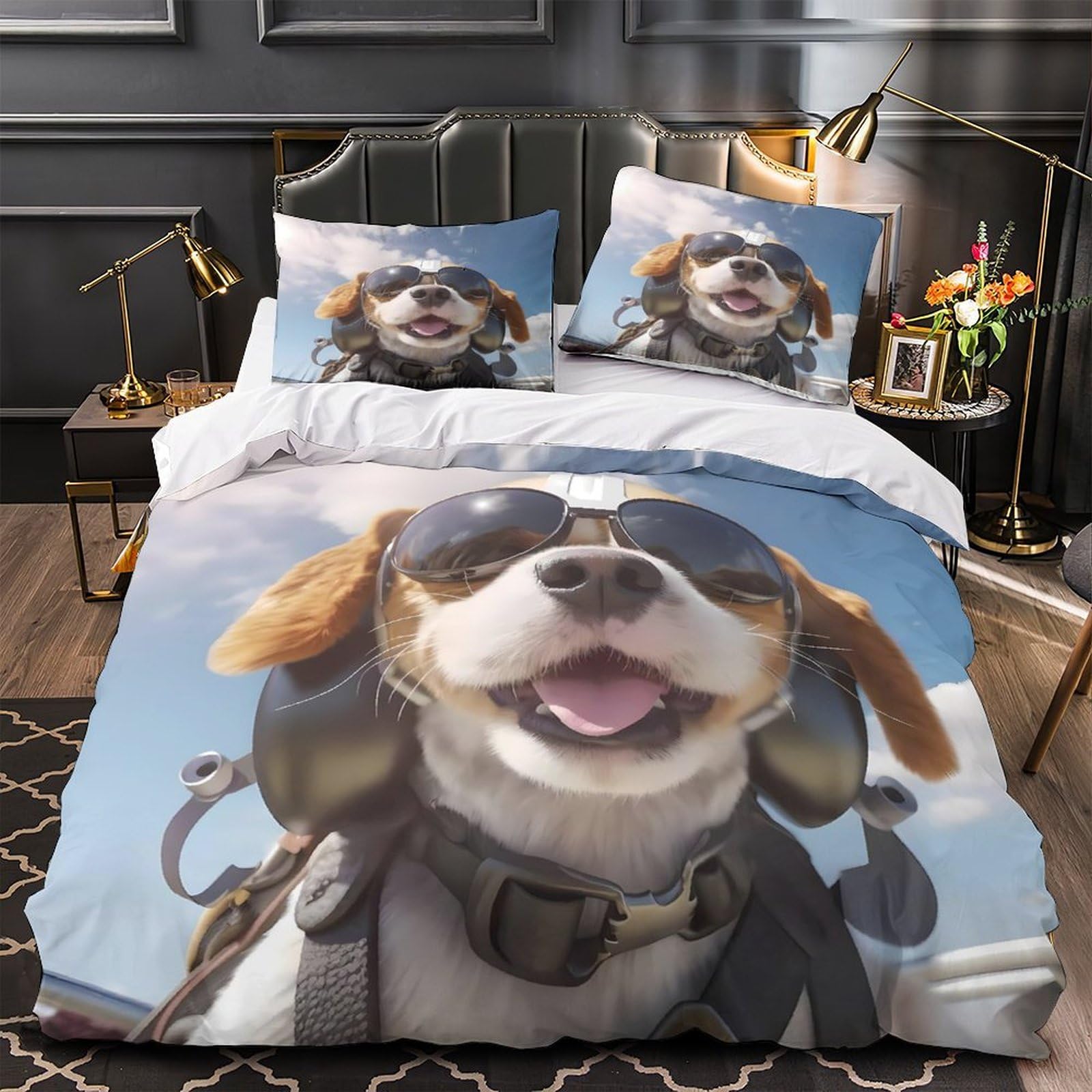Housse de couette 200x200 soleil 3D microf