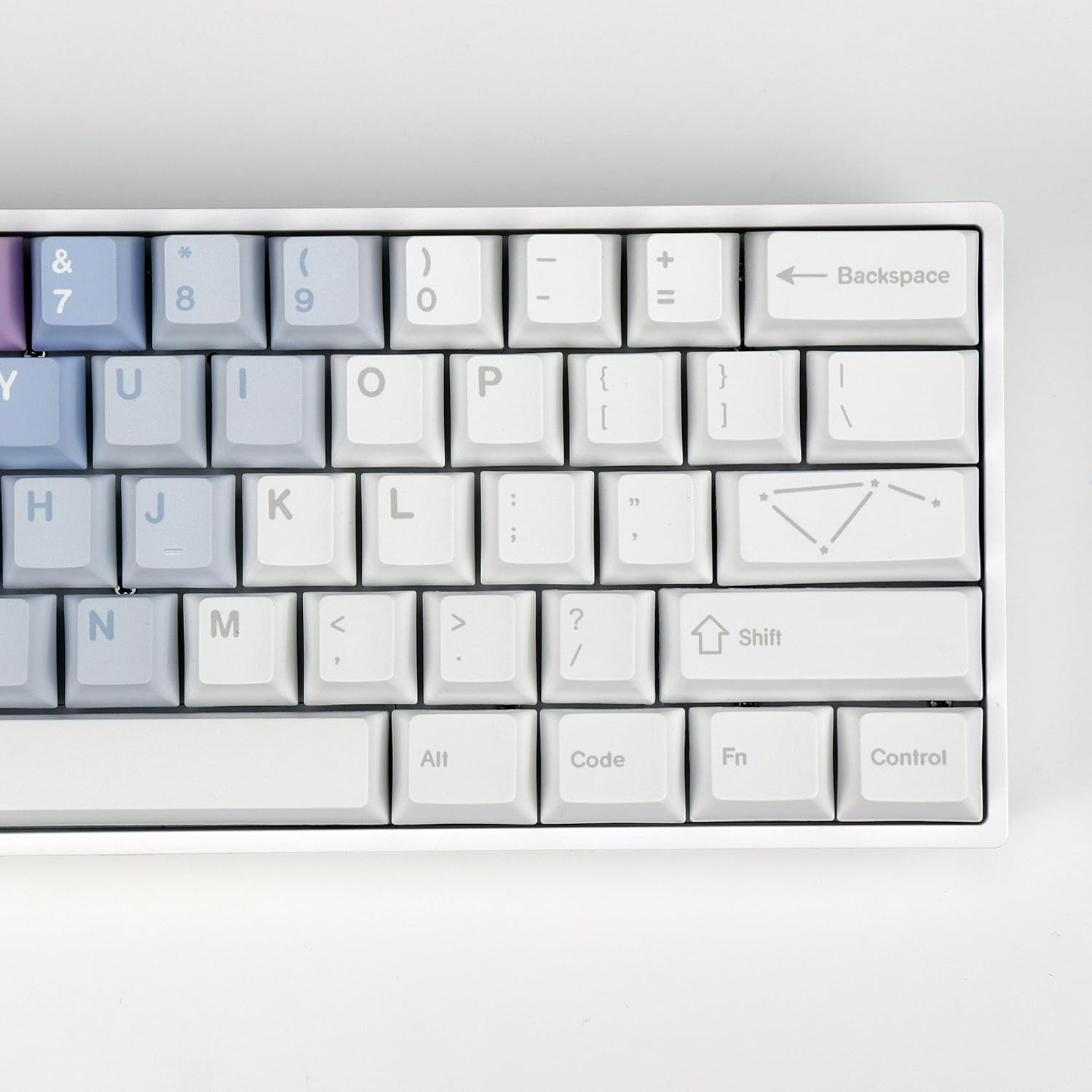 KBDiy 143 Keys Dreamscape Key caps, Dye-Sublimation PBT Custom Keycap Set for Cherry Profile, Cute Gradient Colored Keycaps Customized Pattern Keycaps for MX Switches Mechanical Gaming Keyboard