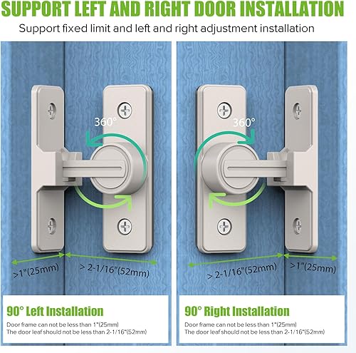 Miniatura 6 de Hardware de cerradura de puerta de granero, cierre de puerta de seguridad resistente de 90 grados, cerradura de cerrojo de perno abatible, pestillo