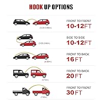 Vista 4 de Cables de puente 800A de calibre 1, 30 pies, cables de refuerzo resistentes con abrazaderas de conexión rápida para camión, SUV, camioneta