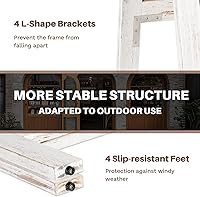 Vista 5 de 4 THOUGHT Pizarra magnética de doble cara en forma de A de 40"x20", tablero de sándwich independiente de madera de pino macizo para restaurantes