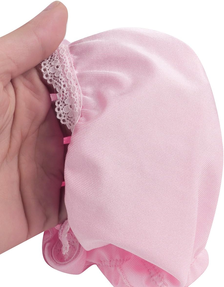 iiniim Men's Maid Sissy Bikini Briefs Low Waist Panties Open Back Soft Underwear
