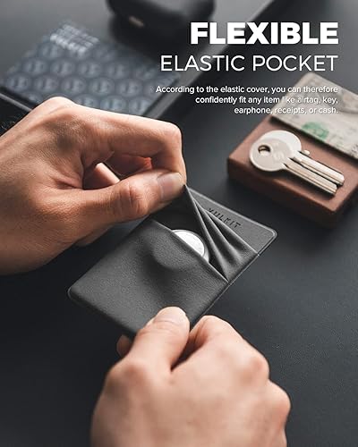 Miniatura 10 de VULKIT Soporte para tarjetas de teléfono, delgado, elástico, adhesivo, cartera, tarjeta, fundas adhesivas para la parte posterior del teléfono