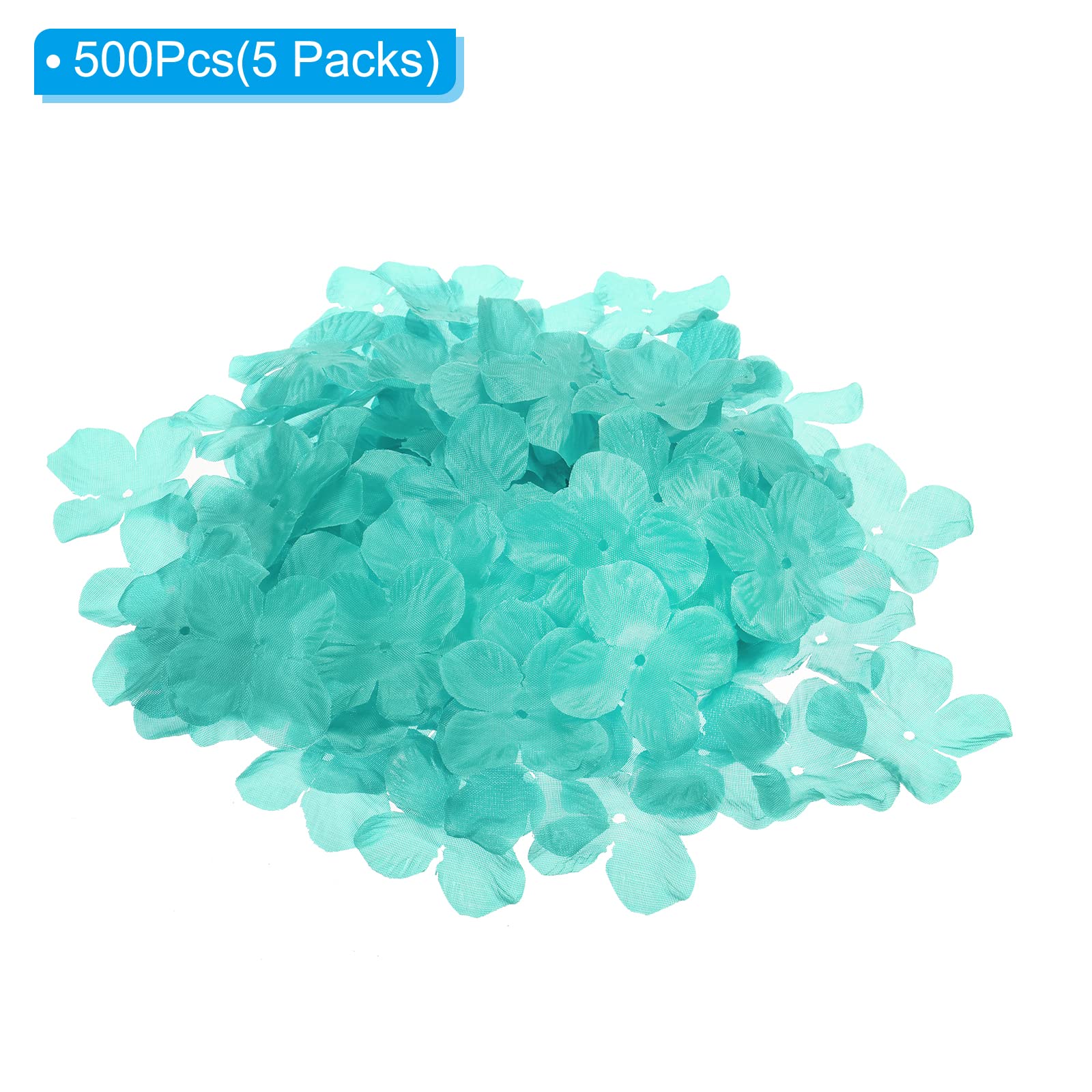 PATIKIL Artificial Flower Petals, 500Pcs Fake Flowers Silk Petal Decoration Supplies for Wedding Decor Bridal Party Event Turquoise - Image 3