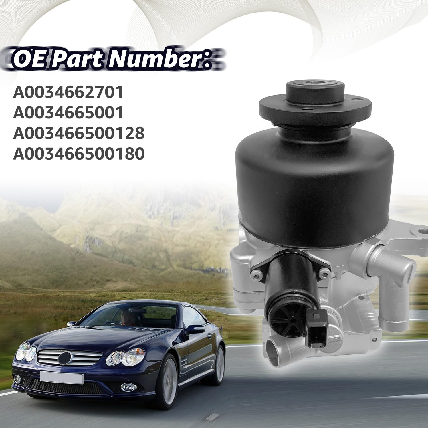Pompe De Direction Assistée Mercedes R129 SL500 E420 1996-1999 Avec Support - Occasion Vérifiée, Prête à Monter