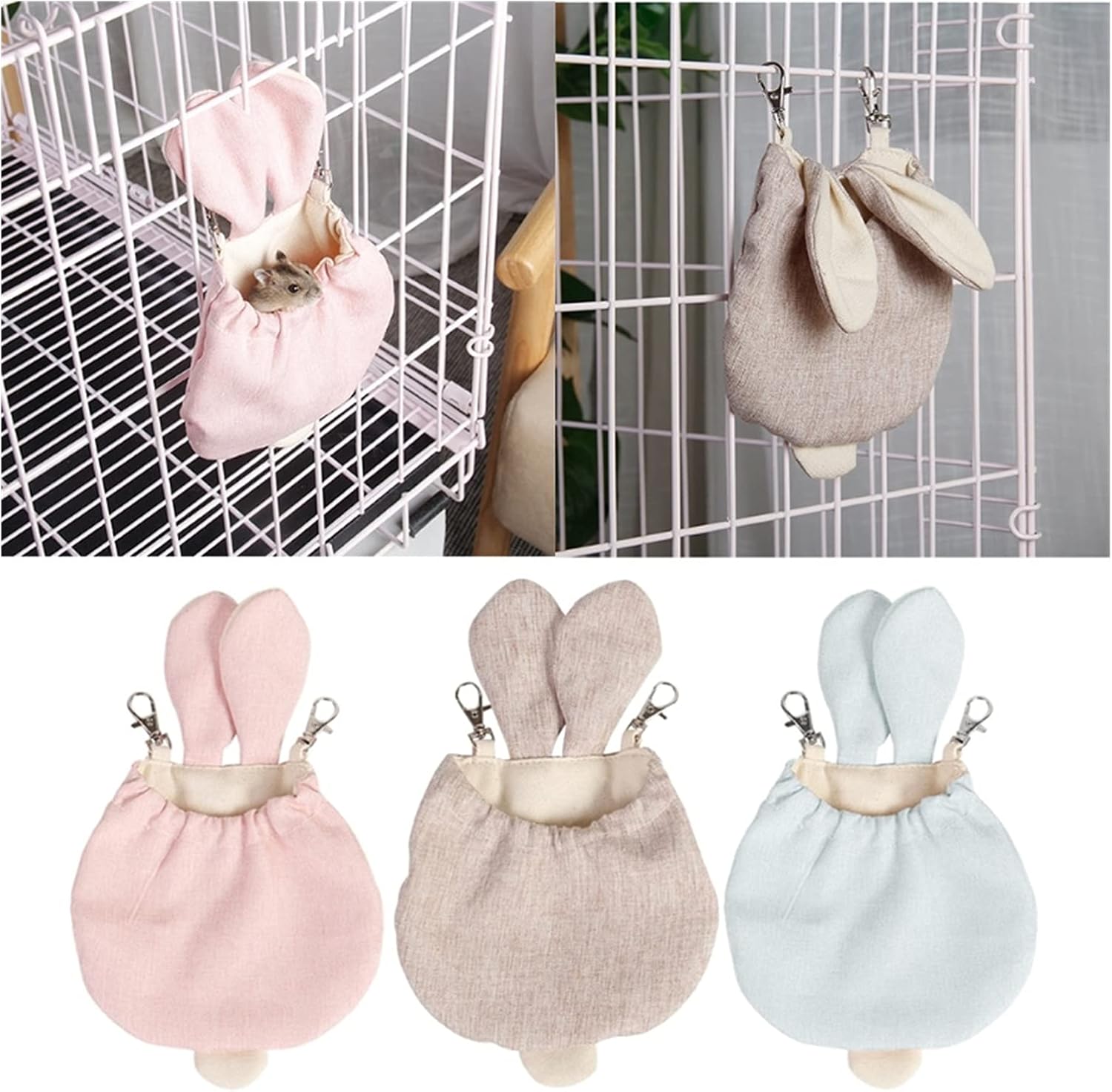 Pet Hammock Small Pets Sleeping Bag Hamster Hammock Sugar Gliders Rat Nest Cage Hanging Bed Small Animal Housing Pocket Bed Pet Hammock Bed (Color : Blue Size : L) (Dark Brown Small)