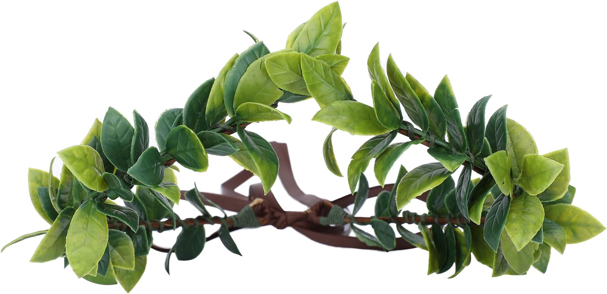 MOSTORY Green Laurel Leaf Crown - Greek Elf Headpiece Woodland Fairy Circlet Forest Elven Headband for Prince Party Renaissance Halloween Cosplay