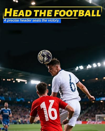 Miniatura 9 de Balón de fútbol tamaño 5, piel sintética impermeable, entrenamiento profesional y pelota oficial de partido, incluye aguja de inflado y bolsa de