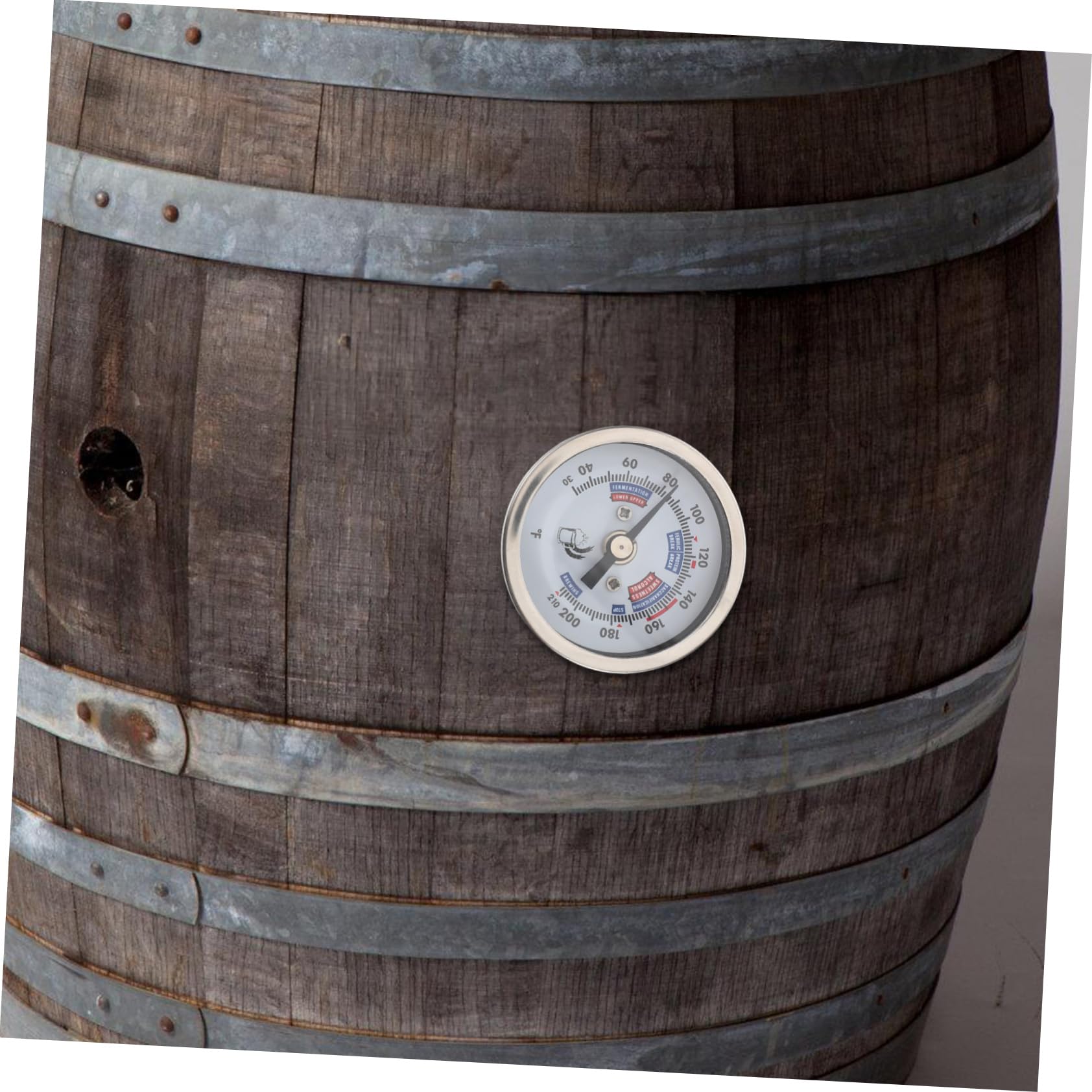 Termómetro Para Elaboración De Vino y Cerveza Casera, Acero Inoxidable 304 Anticorrosión, Doble Metal Axial, Rosca Para Olla y Barril, 2 Pulgadas, Precisión Profesional