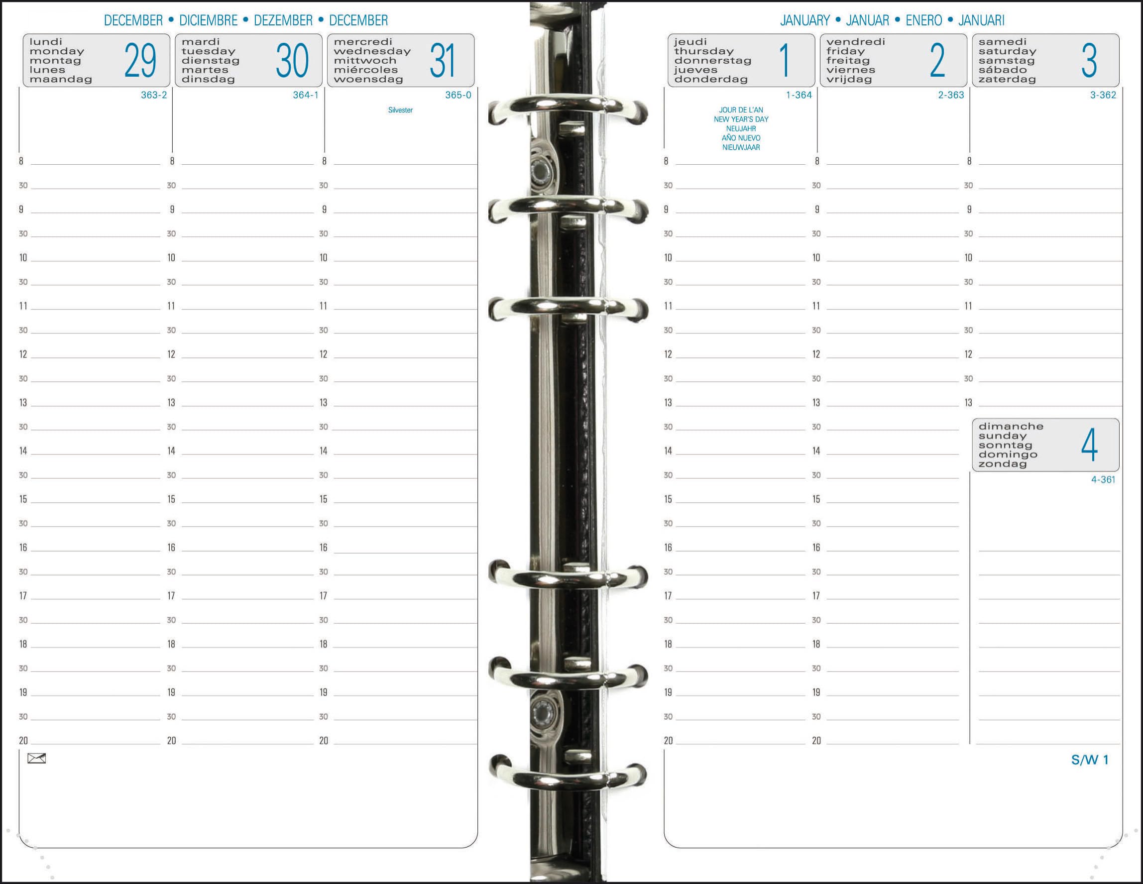 Exacompta Exatime 17 Light Marmara 7452 - Agenda organizer Framboise