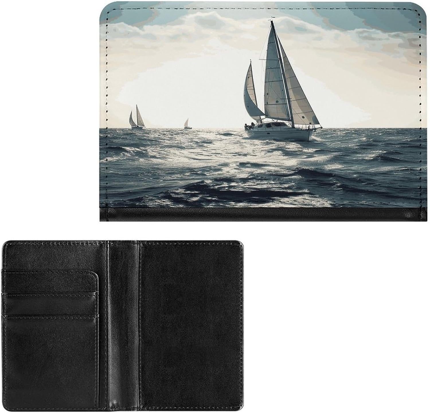 Passport Wallet Ocean Sailing Passport Holder Travel Passport Cover for Travel Must Haves Accessories