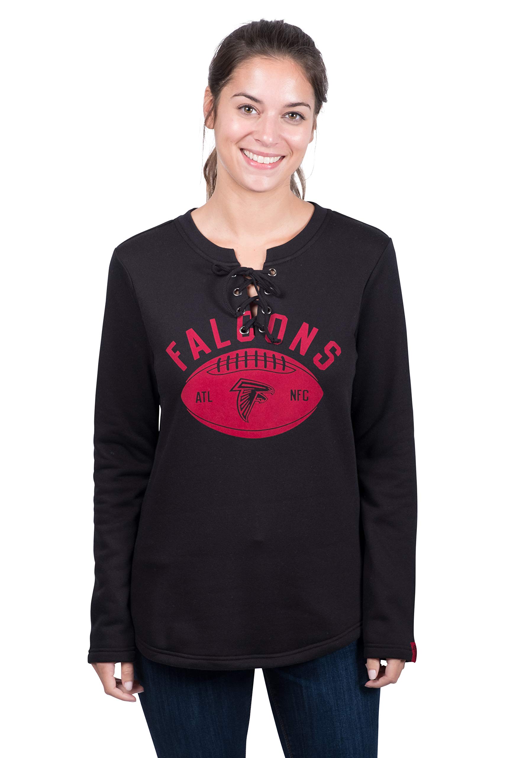 Women's NFL Fleece Long Sleeve Lace-Up Sweatshirt