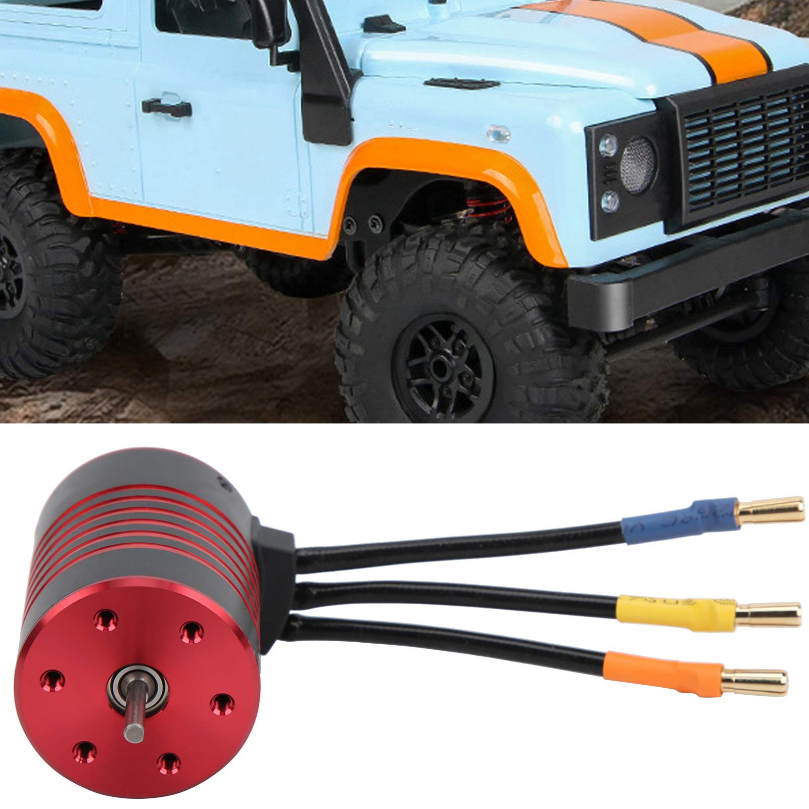 Chrees Bürstenloser Motor 3100KV, Zuverlässiges Metall für 1/10 RC Car