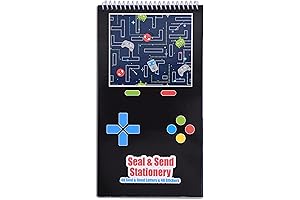 iScream Gamer Glitch 40 Sheet Stationery Note Card Pad with Seals for Boys