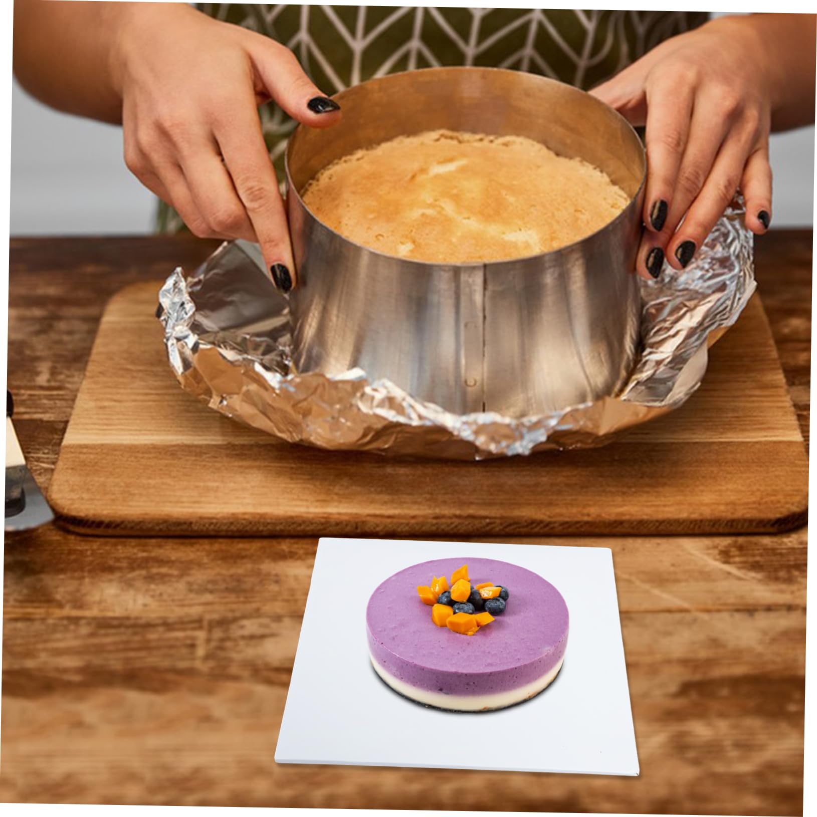 Cabilock Plateau Séparateur à Gâteau Blanc Épaissi en Papier, Lot de 10 | Format Carré, pour Mousse et Desserts, Usage Pâtisserie, Présentation Soignée, Accessoires Pâtisserie