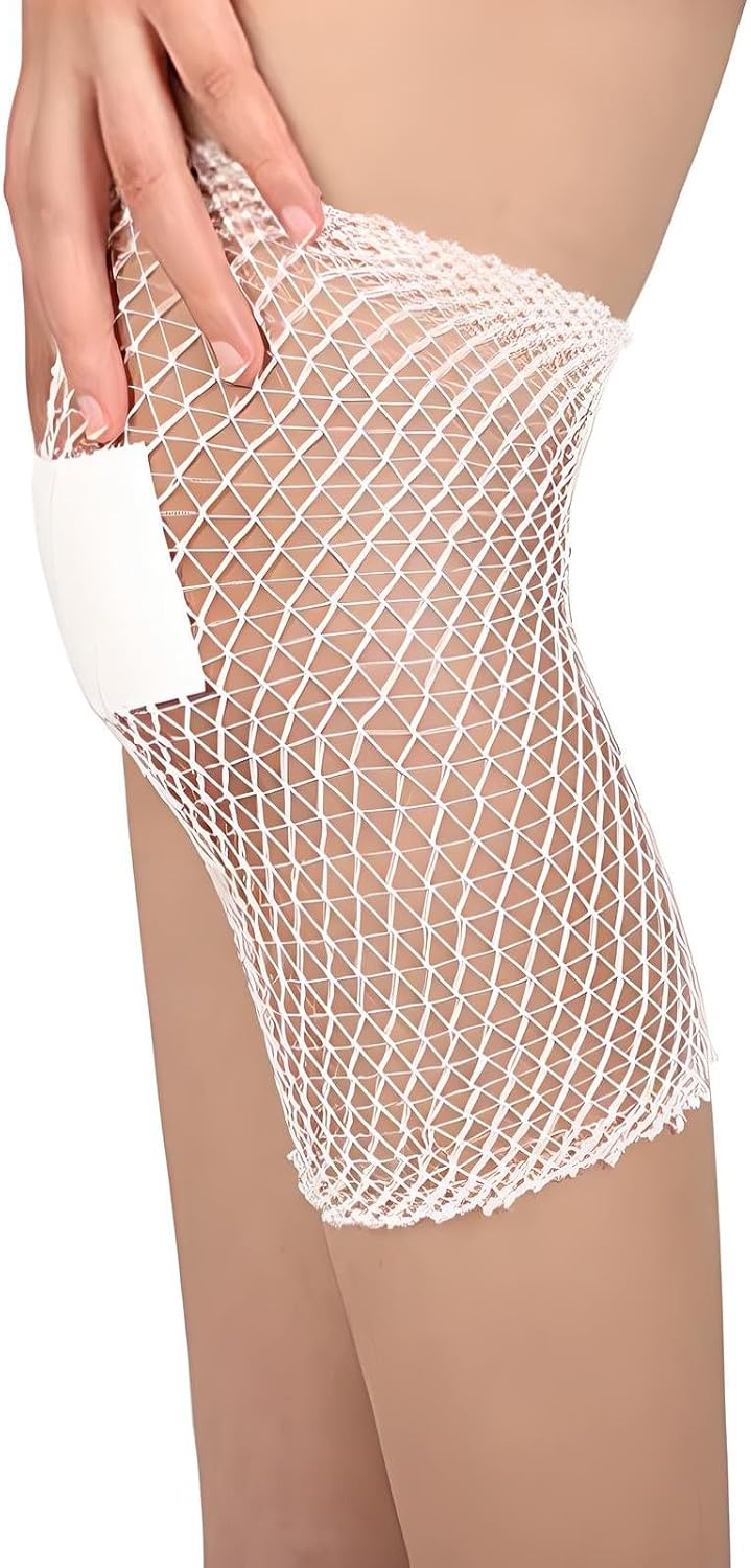 Tubular Elastic Mesh Net Wound Dressing Retainer, Tubular Stretch Gauze Bandage Retainer Size 5 for Head Shoulder Thigh, 10 Yards