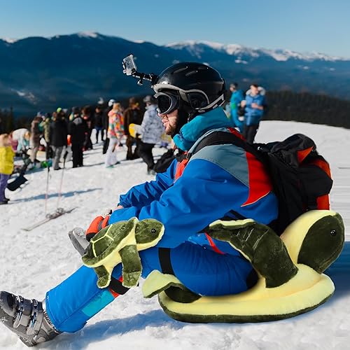 Miniatura 5 de Junkin Juego de 3 almohadillas de tortuga para snowboard y esquí, protectores de cadera 3D para patinaje, cojín de tortuga, rodillera acolchada para
