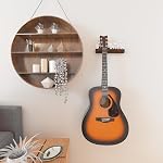 YuanDian Support mural pour guitare avec porte-pick, LED Cintre de guitare en bois USB Alimenté pour Acoustique, Électrique, Basse, Ukulele, Affichage et Stockage Mandolin, Dons pour les Joueurs de Guitare Hommes