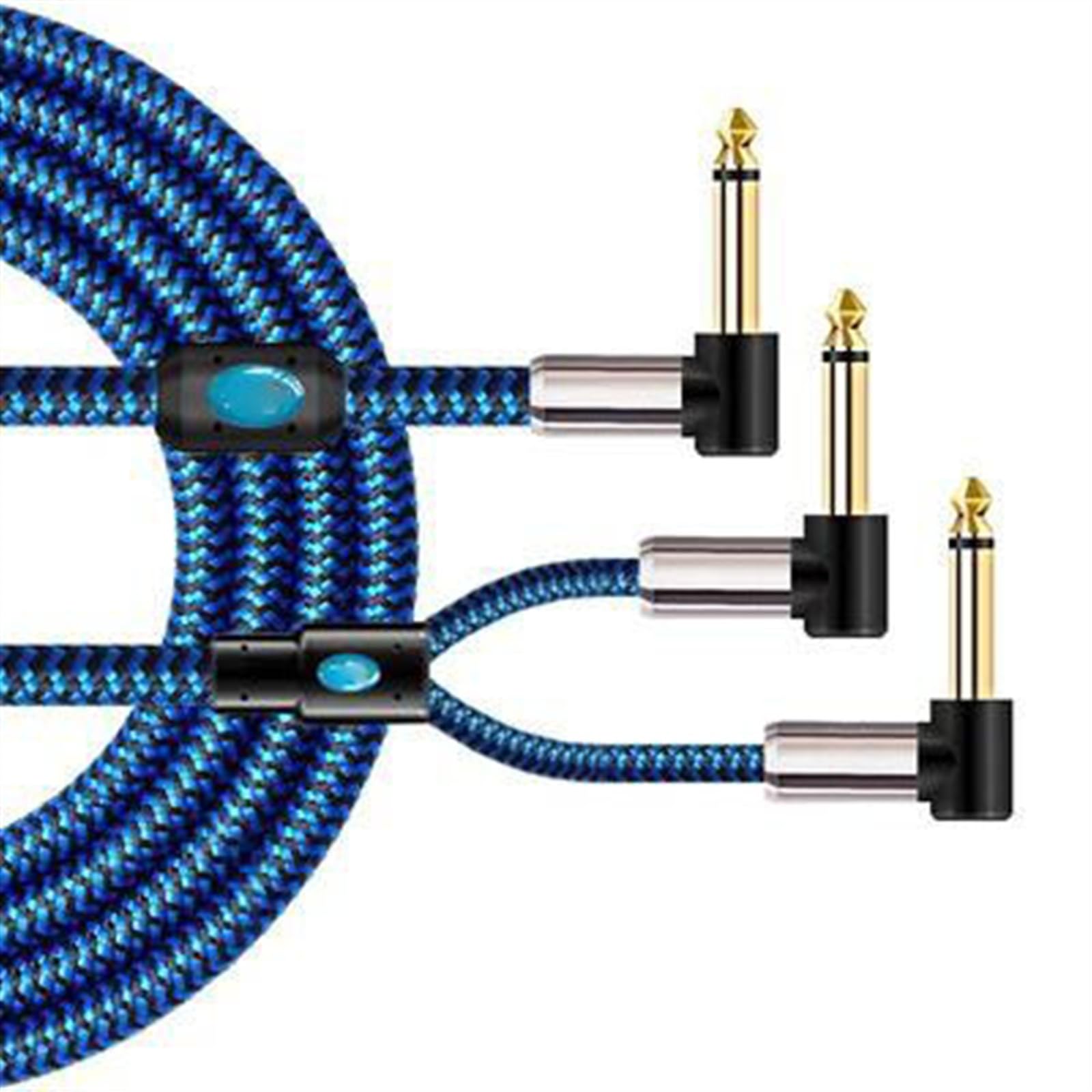 Jack Mono TS Da 1/4 Di Pollice Da 6,35 Mm A Doppio Cavo Audio Maschio Da 1/4 '' Mixer Per Chitarra Amplificatore Sdoppiatore A Y Cavi Schermati Cavo Audio per Strumento Chitarra (Color : A, Size : 0