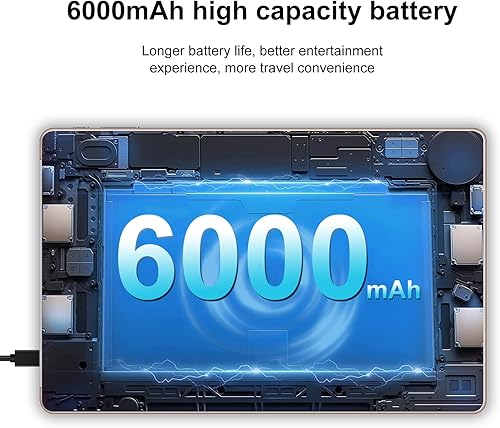 Miniatura 5 de YESTEL Tablet Android 13 de 10.1 pulgadas con procesador Octa-Core, 10 GB de RAM+64 GB de ROM (expandir a 1 TB), cámara dual de 5 MP+8 MP, WiFi,